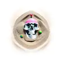 sand clock with skulls tattoo design idea