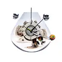 sand clock with skulls tattoo design idea