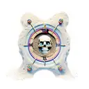sand clock with skulls tattoo design idea