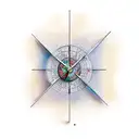 sand clock tattoo design idea