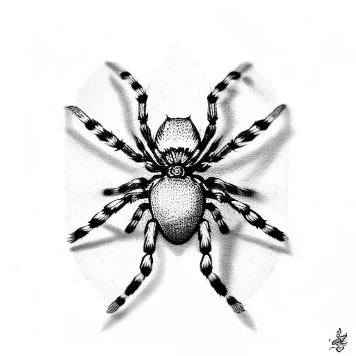 spider on heart tattoo design idea