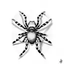 spider on heart tattoo design idea