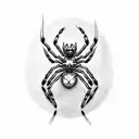 spider on heart tattoo design idea