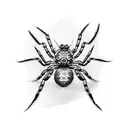 spider on heart tattoo design idea