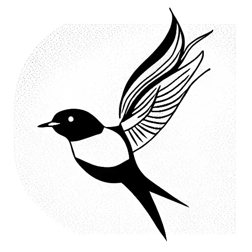 Swallow Bird tattoo design idea