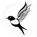 Swallow Bird tattoo design idea