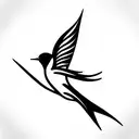 Swallow Bird tattoo design idea