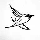 Swallow Bird tattoo design idea