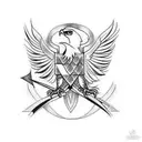 Albanian eagle flag  tattoo design idea