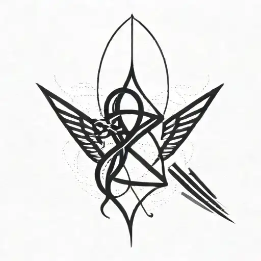 prometheus saved by music note intertwined tattoo design idea