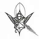 prometheus saved by music note intertwined tattoo design idea