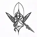 prometheus saved by music note intertwined tattoo design idea