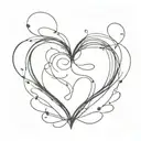 edgy heart tattoo design idea
