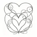 edgy heart tattoo design idea