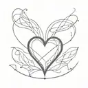 edgy heart tattoo design idea