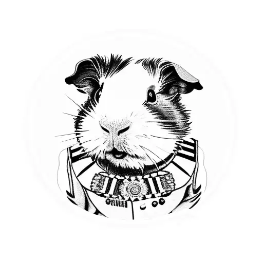 Guinea pig "Sgt. Pepper" tattoo design idea