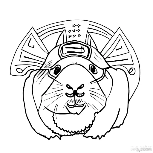 Guinea pig "Sgt. Pepper" tattoo design idea