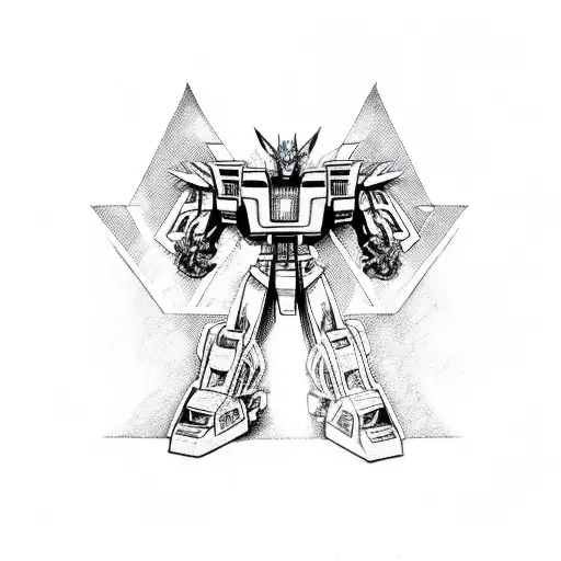 transformers cassette with autobot and decepticon logo tattoo design idea