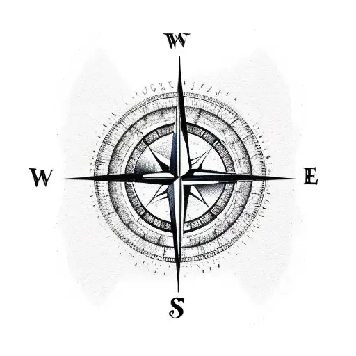 A realistic depiction of a compass surrounded by colorful mountain landscapes, with an owl perched on top tattoo design idea