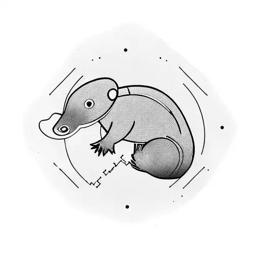 platypus tattoo design idea
