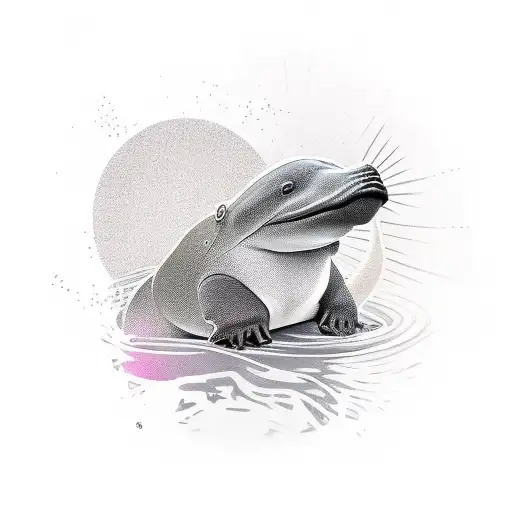 platypus tattoo design idea