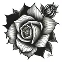 rose perseverance tattoo design idea