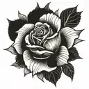rose perseverance tattoo design idea