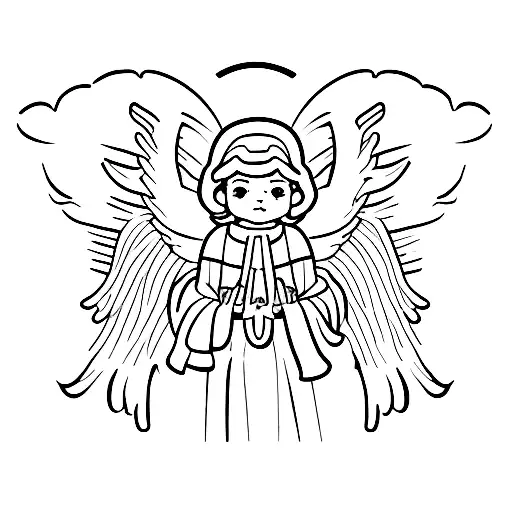 biblically accurate angel  tattoo design idea
