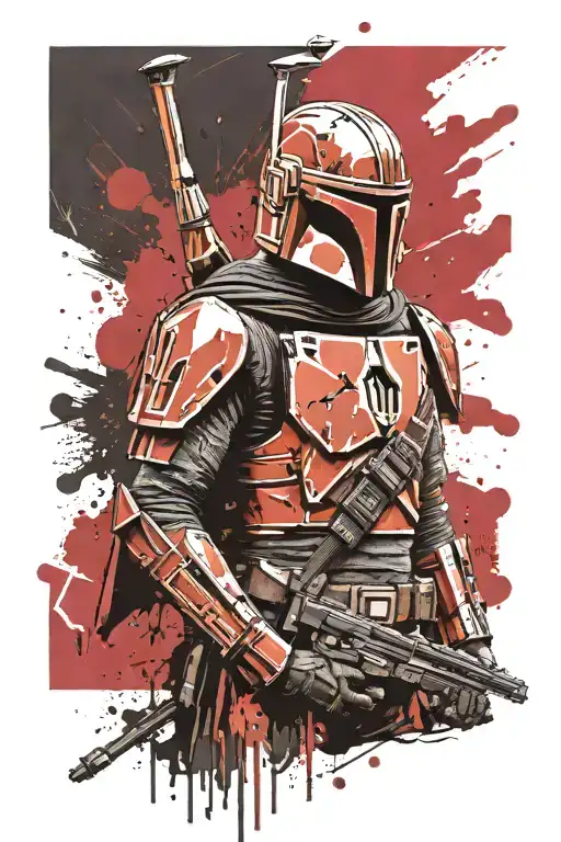 mandalorian star wars tattoo design idea
