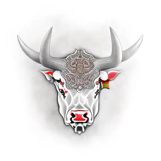 spanish bull tattoo design idea