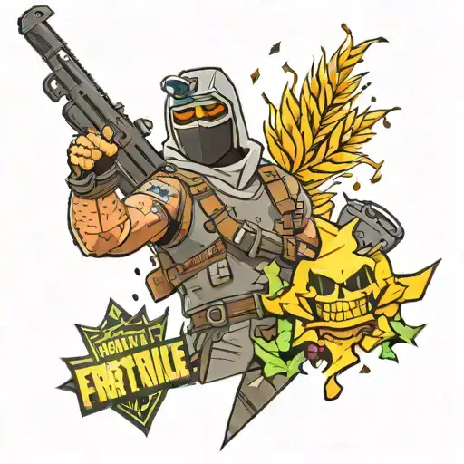 fortnite griddy epic win tattoo design idea