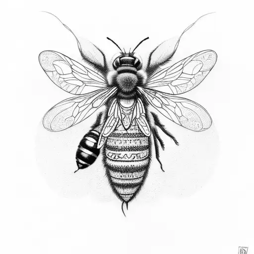 zinnia with honey comb bee and honey tattoo design idea