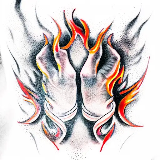 flames tattoo design idea