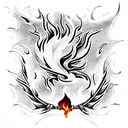 flames tattoo design idea