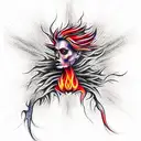 flames tattoo design idea