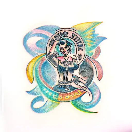 money tattoo design idea