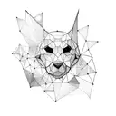 polygonal space tattoo design idea