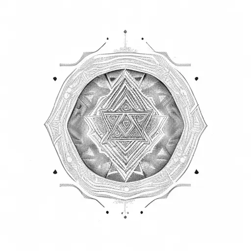 Pattern big archaic runes tattoo design idea