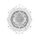 Pattern big archaic runes tattoo design idea