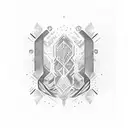 Pattern big archaic runes tattoo design idea