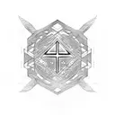 Pattern big archaic runes tattoo design idea