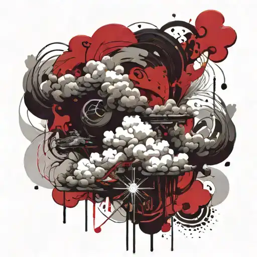 Clouds let them hate tattoo design idea
