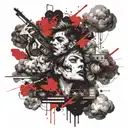 Clouds let them hate tattoo design idea