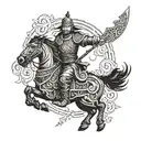 mongol warrior tattoo design idea