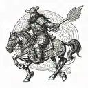 mongol warrior tattoo design idea