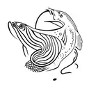 Salmon fishing tattoo design idea