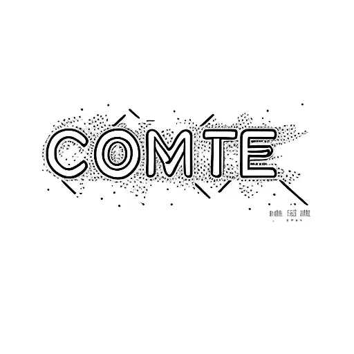 the word comete tattoo design idea