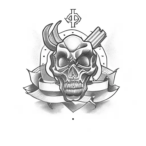 the word "Comte" with a black cross on the bottom right tattoo design idea