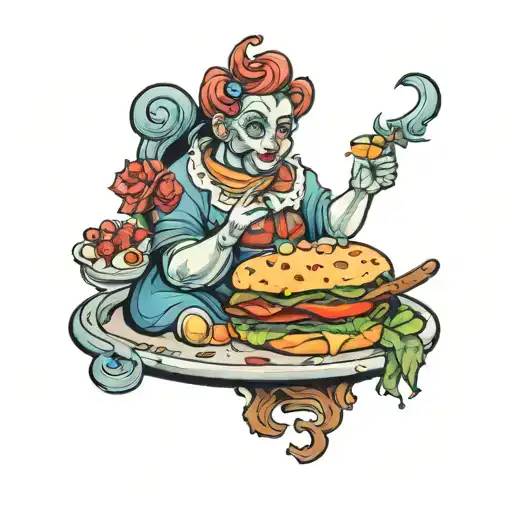 gluttony envy pride tattoo design idea