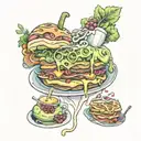 gluttony envy pride tattoo design idea